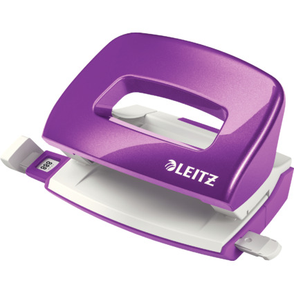 LEITZ Mini perforateur Nexxt 5060, en carton, violet mtal
