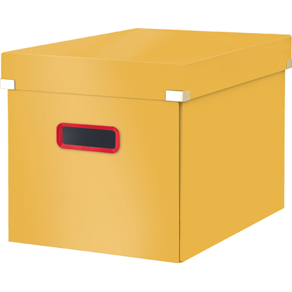 LEITZ Bote de rangement Click & Store Cosy, cube, jaune