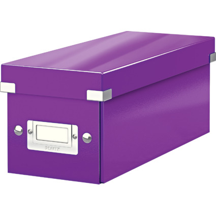 LEITZ Bote de rangement pour CD Click & Store WOW, violet