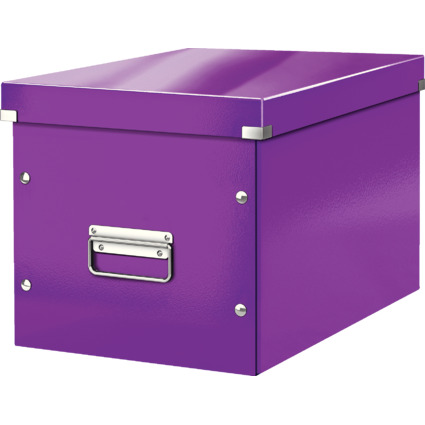 LEITZ Bote de rangement Click & Store WOW Cube L, violet