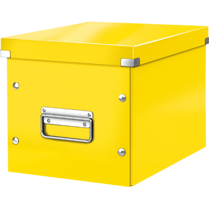 LEITZ Bote de rangement Click & Store WOW Cube M, jaune
