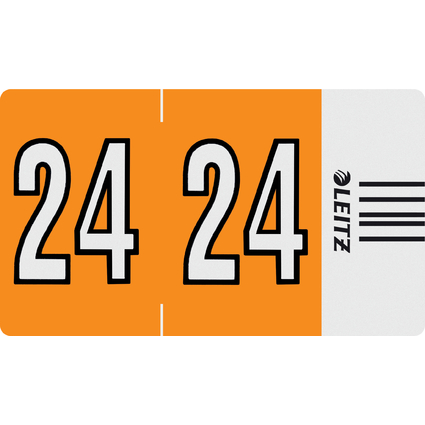 LEITZ Etiquette anne Orgacolor "24", sur rouleau, orange