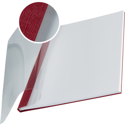 LEITZ Chemise pour reliure impressBind, A4, 7 mm, bordeaux