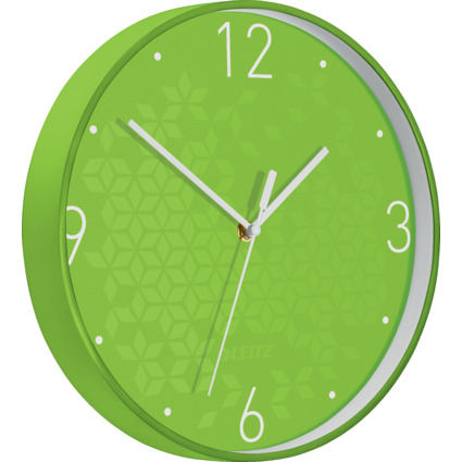 LEITZ Horloge murale WOW, mouvement  quartz, vert