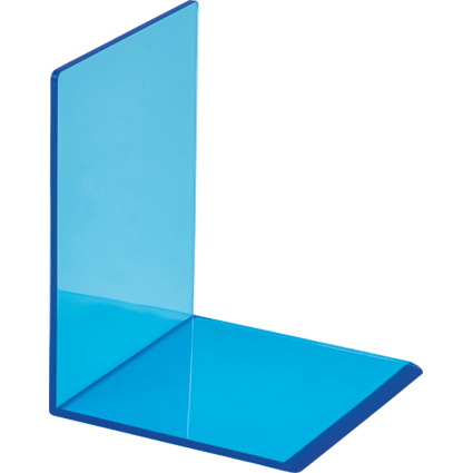 MAUL Serre-livres FLUO, en acrylique, bleu translucide