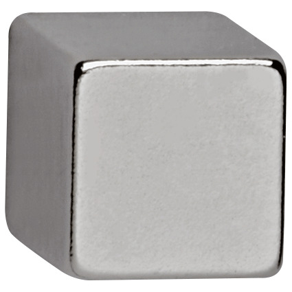 MAUL Aimant nodyme, cube, (L)10 x (P)10 x (H)10 mm, nickel