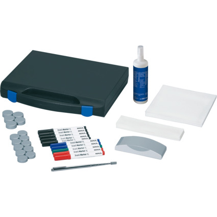MAUL Kit de tableau blanc mural, mallette en plastique