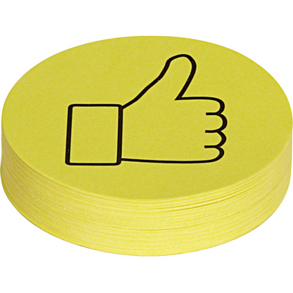 MAUL Carte de présentation pouce, 150 g/m2, jaune