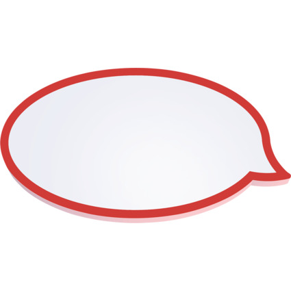 MAUL Carte de prsentation bulle de dialogue, blanc/rouge