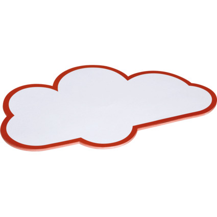 MAUL Carte de prsentation nuage, 270 x 430 mm, blanc/rouge