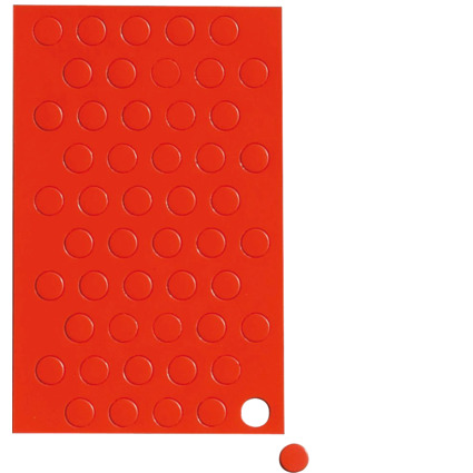 MAUL Symbole magntique cercle, diamtre: 10 mm, rouge