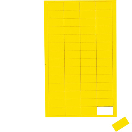MAUL Symbole magntique rectangle, 20 x 10 mm, jaune