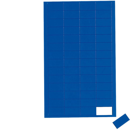 MAUL Symbole magnétique rectangle, 20 x 10 mm, bleu