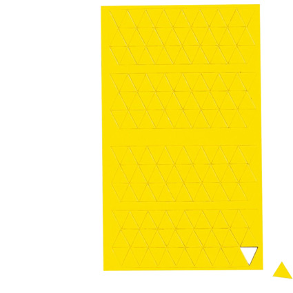 MAUL Symbole magntique triangle, 10 x 10 mm, jaune