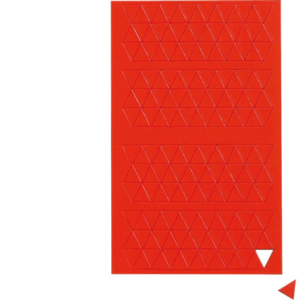 MAUL Symbole magntique triangle, 10 x 10 mm, rouge