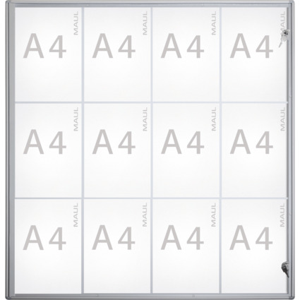 MAUL Vitrine d'affichage MAULextraslim, 12 x A4, aluminium