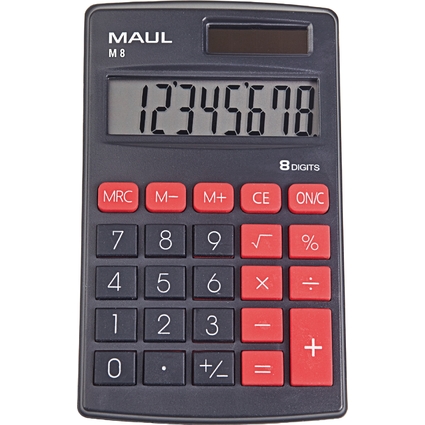 MAUL Calculatrice de poche M 8, 8 chiffres, noir