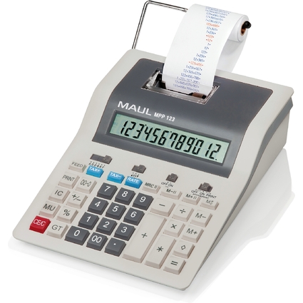 MAUL Calculatrice imprimante MPP123, gris