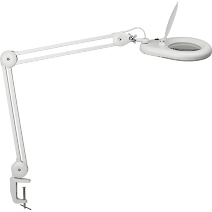 MAUL Lampe loupe  LED MAULviso, avec pince, blanc