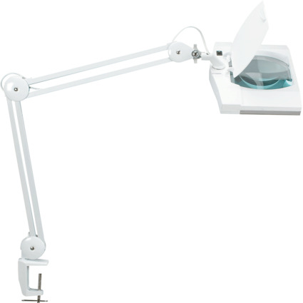 MAUL Lampe loupe  LED MAULvitrum, avec pince, blanc