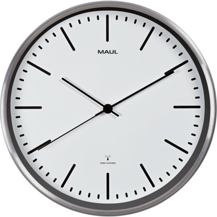 MAUL Horloge murale/horloge radio pilote MAULfly, blanc