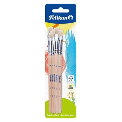 Pelikan Kit de pinceau brosse 613 F, 10 pices, assorti