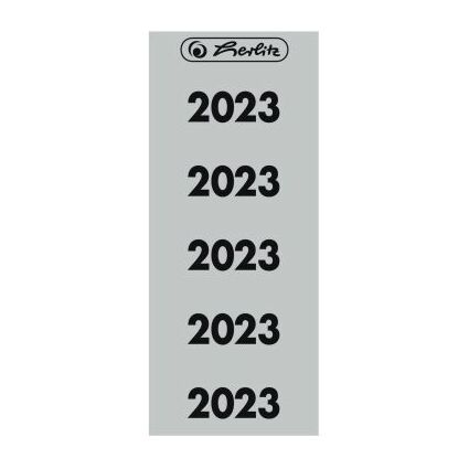 herlitz Etiquette imprime pour classeur anne 2023, gris
