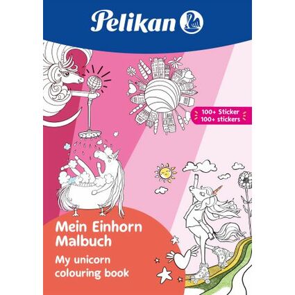 Pelikan Cahier de coloriage "Ma licorne", A4, & 100 stickers