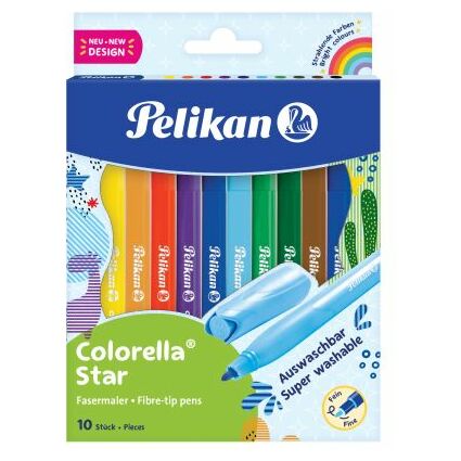 Pelikan Feutre colorella star, étui carton de 10