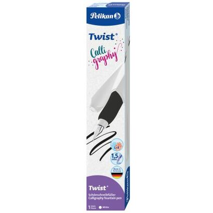 Pelikan Stylo plume de calligraphie Twist Calligraphy, blanc