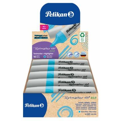 Pelikan Surligneur 490 eco, bleu fluo