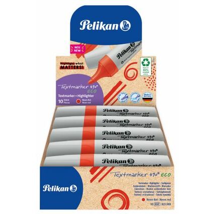 Pelikan Surligneur 490 eco, rouge fluo