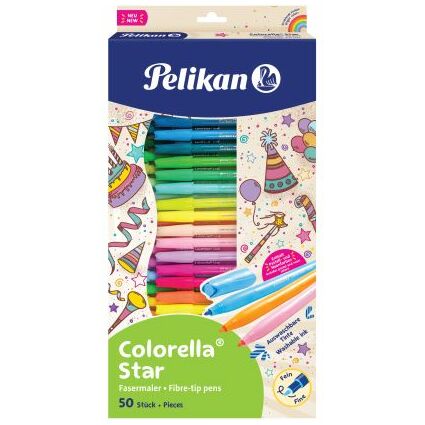 Pelikan Feutre colorella star, tui carton de 50