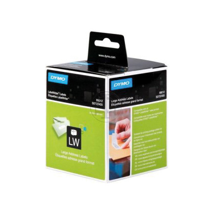 DYMO Etiquette de classeur LabelWriter, 38 x 190 mm, blanc