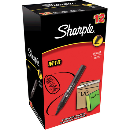 Sharpie marqueur permanent M15, pointe ogive, noir