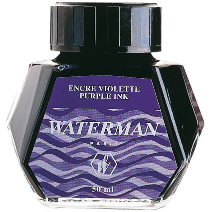 WATERMAN Flacon d'encre, contenu: 50 ml, en verre, violet