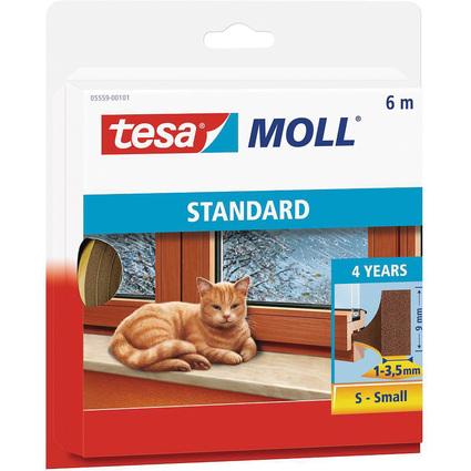 tesa Moll STANDARD Calfeutrage mousse, autoadhsif,9 mm x 6m