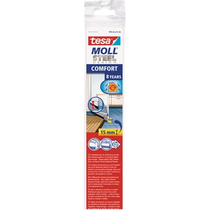 tesa Moll COMFORT Isolation bas de porte, 40 mm x 1 m,argent