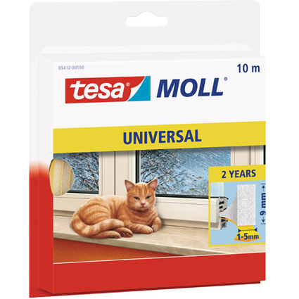tesa Moll UNIVERSAL Calfeutrage mousse, 9 mm x 10 m, blanc