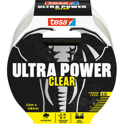 tesa Ruban de rparation ULTRA POWER CLEAR, 48 mm x 10,0 m