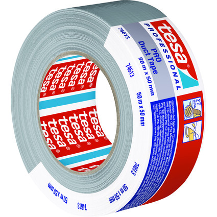 tesa Ruban toil Duct Tape PRO, 50 mm x 50 m, argent