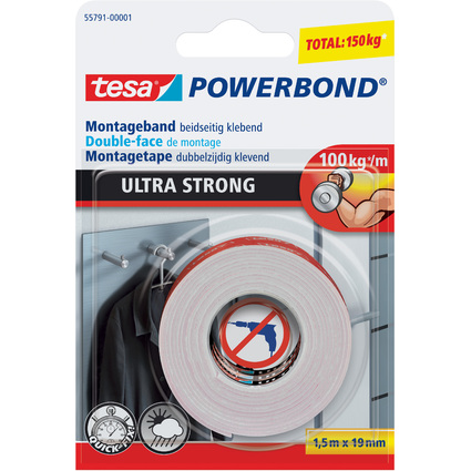 tesa Adhsif double face de montage Powerbond Ultra Strong