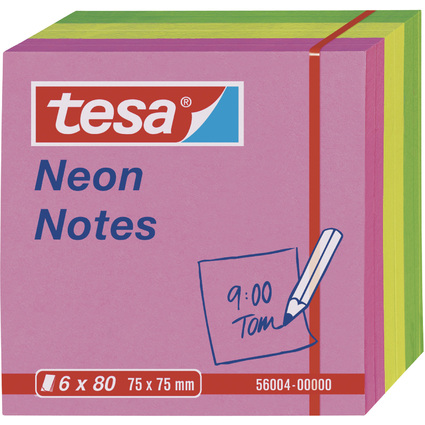 tesa Bloc de notes adhsives, couleurs non, 75 x 75 mm