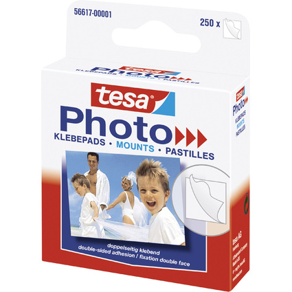 tesa Photo Pastilles adhsives pour photos, blanc, fixation