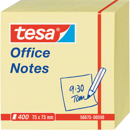 tesa Bloc cube avec notes adhsives Office Notes, 75 x 75 mm