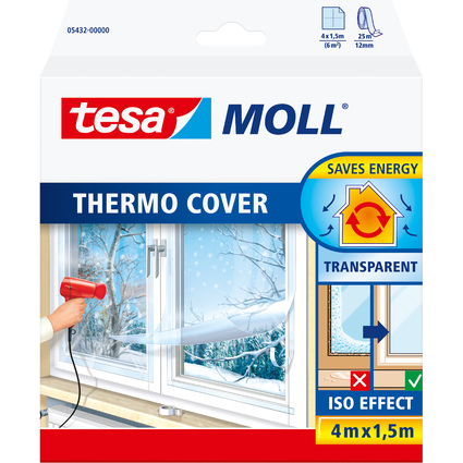 tesa MOLL Thermo Cover Film d'isolation, 4,0 m x 1,5 m