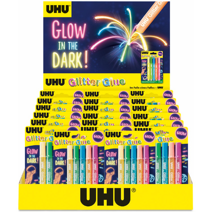 UHU Colle  paillettes Glitter Glue "GLOW IN THE DARK"