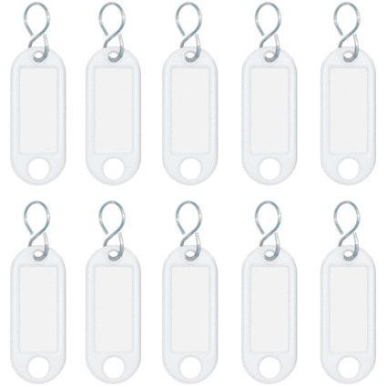 WEDO Porte-cls avec crochet en S, petit paquet, blanc