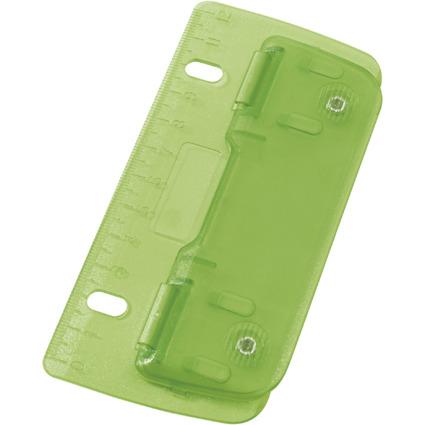 WEDO Perforateur de poche, capacit: 3 feuilles, vert ICE