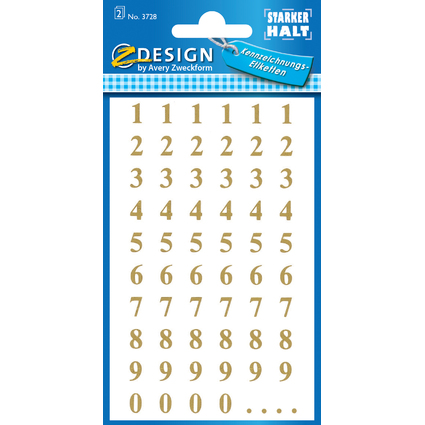 AVERY Zweckform Z-Design Sticker, chiffres